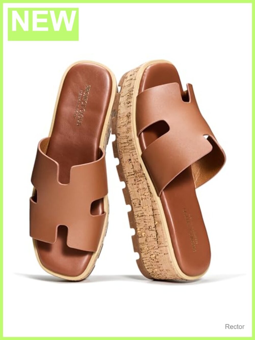 Genuine Leather Wedge Sandals Women Platform Memory Foam Slip On Slingback